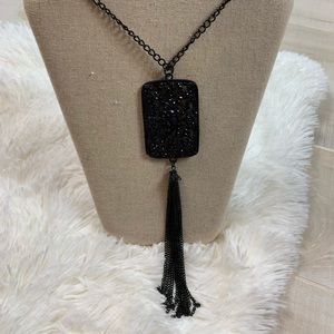 Black statement necklace